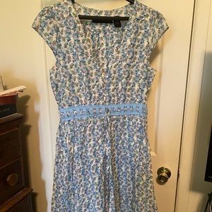 Allison Brittney blue floral above the knee dress - Large